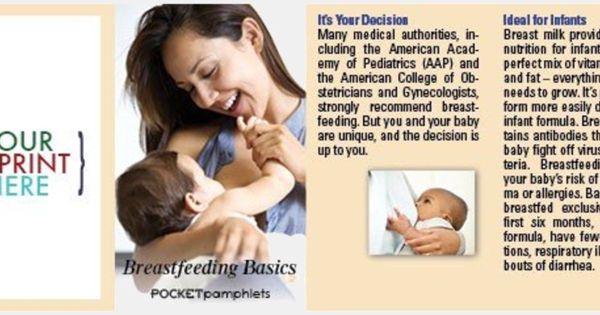 Breastfeeding Basics Pocket Pamphlet With Your Logo Imprintlogo Com
