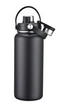 Bress Vacuum Insulated Bottle with Twist Top Spout 34 oz - Medium Black