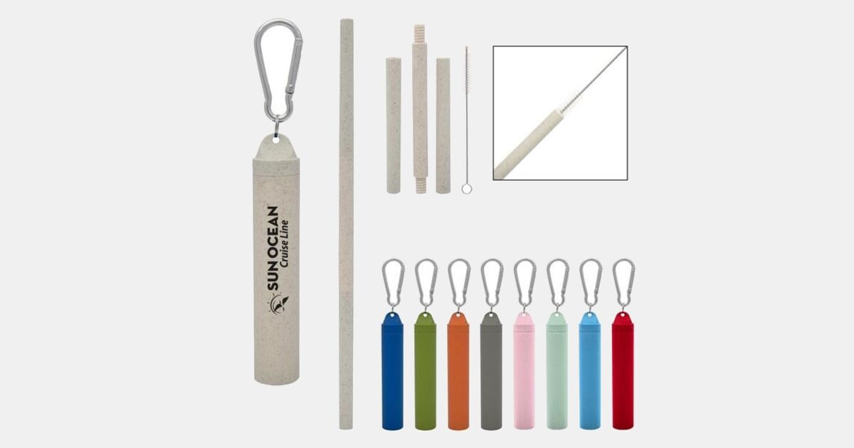 Custom Printed Buildable Wheat Straw Kit In Travel Case with your logo