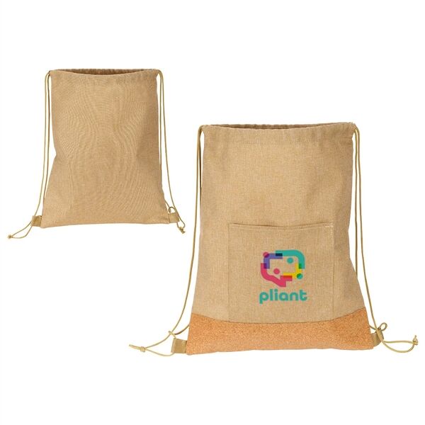 Main Product Image for Custom Printed Carina RPET & Cork Drawstring Backpack