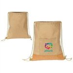 Carina RPET & Cork Drawstring Backpack - Medium Natural