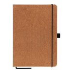 Carson 5.8" x 8.3" Recycled PU Leather Notebook - Brown