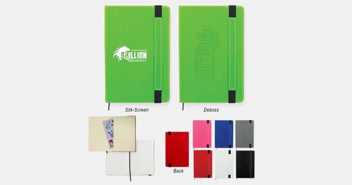 Custom Printed Charlotte Journal Notebook with your logo | ImprintLogo.com