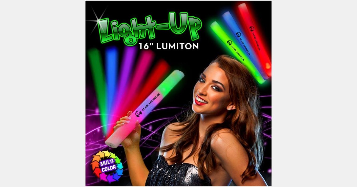 Cheer Sticks - Foam Light Up LED with your logo | ImprintLogo.com