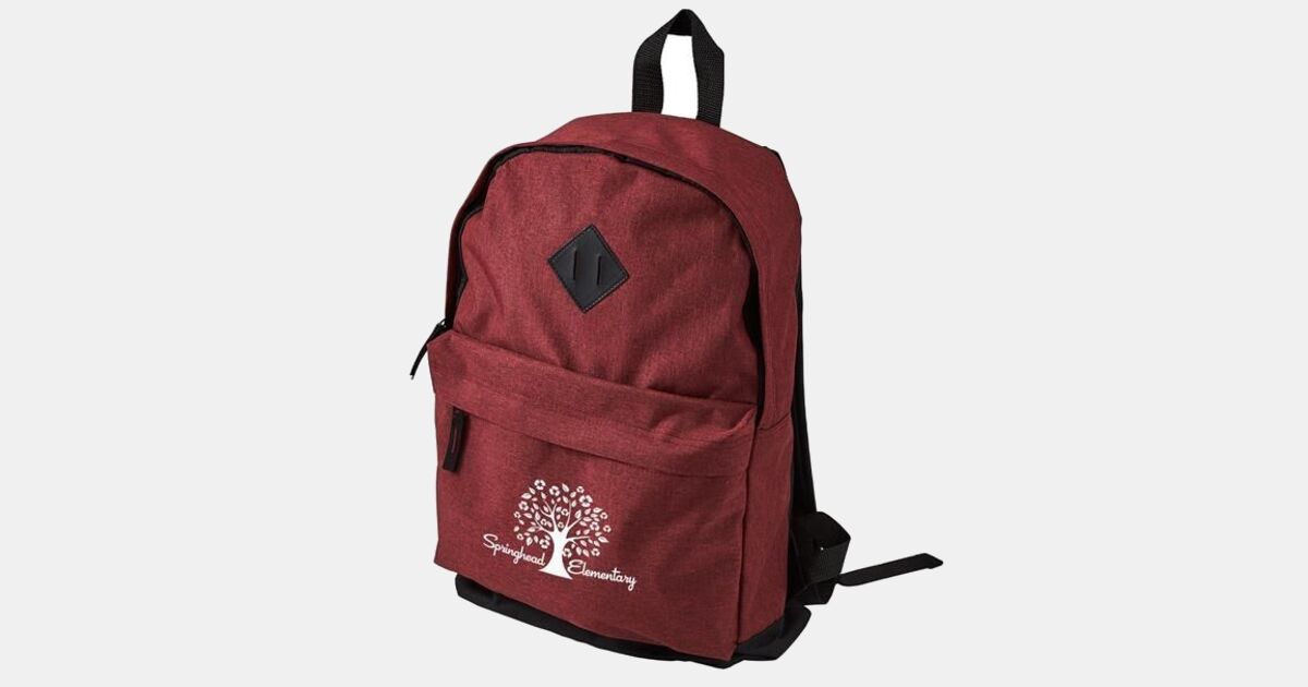Classic Heathered Backpack with your logo | ImprintLogo.com