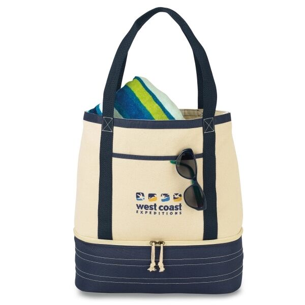 Main Product Image for Custom Printed Coastal Cotton Insulated Tote