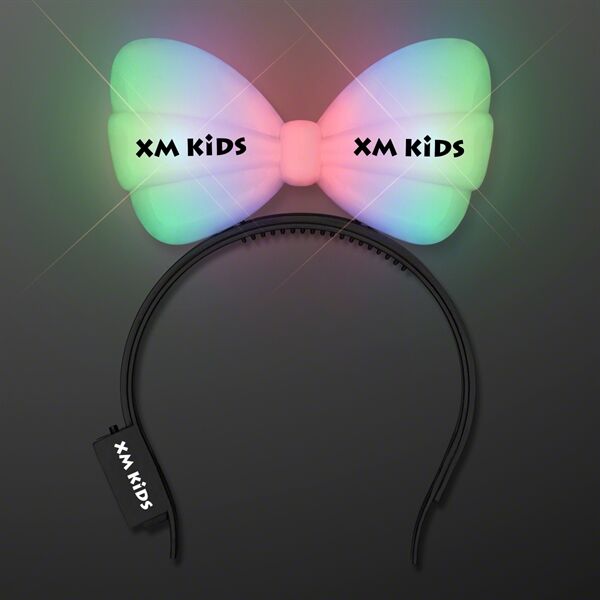Main Product Image for Custom Printed Color Change Light Up Bow Headband