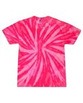 Colortone Multi-Color Tie-Dyed T-Shirt - Neon Bubblegum