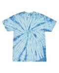 Colortone Multi-Color Tie-Dyed T-Shirt - Spider Baby Blue