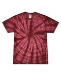 Colortone Multi-Color Tie-Dyed T-Shirt - Spider Burgundy