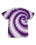 Colortone Multi-Color Tie-Dyed T-Shirt - Swirl Purple