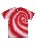 Colortone Multi-Color Tie-Dyed T-Shirt - Swirl Red