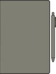 Conclave Refillable Leatherette Journal with Pen - Medium Gray