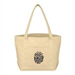 Cotton Canvas Boat Tote Bag -  