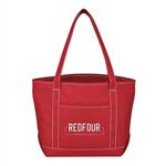 Cotton Canvas Boat Tote Bag -  