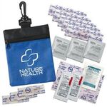 Crucial Care RPET First Aid Kit with Clip - Royal Blue