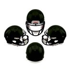 Custom 2 Sided Mini Riddell Speed Football Helmet - Black With Black