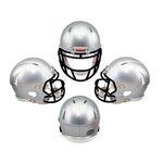 Custom 2 Sided Mini Riddell Speed Football Helmet - Silver With Black