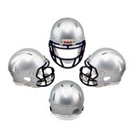 Custom 2 Sided Mini Riddell Speed Football Helmet - Silver With  Navy