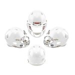 Custom 2 Sided Mini Riddell Speed Football Helmet - White with White