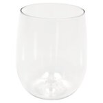 Custom Imprinted 12 oz. Plastic Stemless Wine Glass - Clear