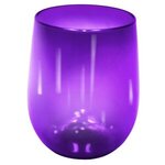 Custom Imprinted 12 oz. Plastic Stemless Wine Glass - Purple