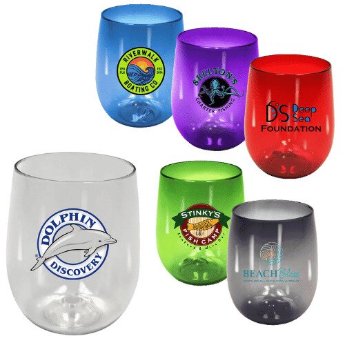 Main Product Image for Custom Imprinted 12 oz. Recycled Stemless Wine Glass Full Color