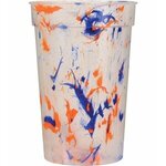 Custom Imprinted 17 oz. Confetti Stadium Cup - Orange/Blue