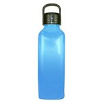 Custom Imprinted 24 oz. Classic Edge Bottle with Handle Lid - Translucent Blue