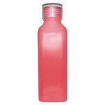 Custom Imprinted 24 oz. Classic Edge Bottle with Standard Lid - Transparent Red