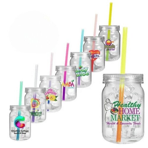 Main Product Image for Custom Imprinted Plastic Mason Jar, Full Color 24 oz. 