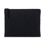 Custom Imprinted AWARE(TM) Recycled Cotton Zippered Pouch - Black