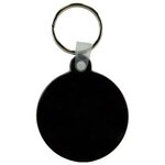 Custom Imprinted Circle Key Fob - Black