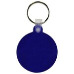 Custom Imprinted Circle Key Fob - Translucent Blue