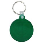 Custom Imprinted Circle Key Fob - Translucent Green