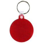 Custom Imprinted Circle Key Fob - Translucent Red