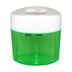 Custom Imprinted Dual Pencil Sharpener, Full Color - Transparent Green