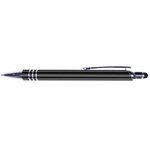 Custom Imprinted Halcyon(R) Metal Pen/Stylus, Full Color Digital - Black