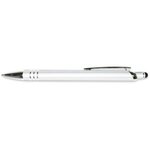 Custom Imprinted Halcyon(R) Metal Pen/Stylus, Full Color Digital - White