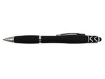 Custom Imprinted Halcyon(R) Silhouette Spin Top Pen with Stylus - Black