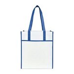 Custom Imprinted Harlow Laminated Recycled Shopper - Royal Blue