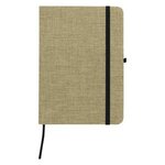 Custom Imprinted Heathered Journal with pen loop - Olive Green