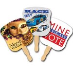 Custom Imprinted Hourglass Shape Hand Fan Full Color -  