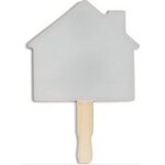 Custom Imprinted House Shape Hand Fan Full Color - White Background