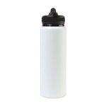 Custom Imprinted Jett Aluminum Straw Lid Hydration Bottle 32 Oz. - White