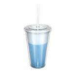 Custom Imprinted Mood(TM) 16 oz. Victory Acrylic Tumbler - Frosted to Blue