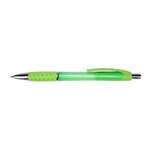 Custom Imprinted Nite Glow Grip Pen - Full Color - Neon Green