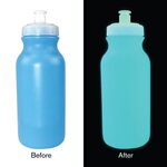 Custom Imprinted Nite Glow Value Cycle Bottle 20 oz. - Light Blue