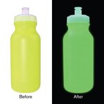 Custom Imprinted Nite Glow Value Cycle Bottle 20 oz. - Neon Yellow