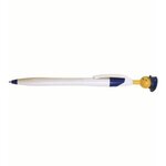 Custom Imprinted Officer Smilez Pen - Light Tone - Blue